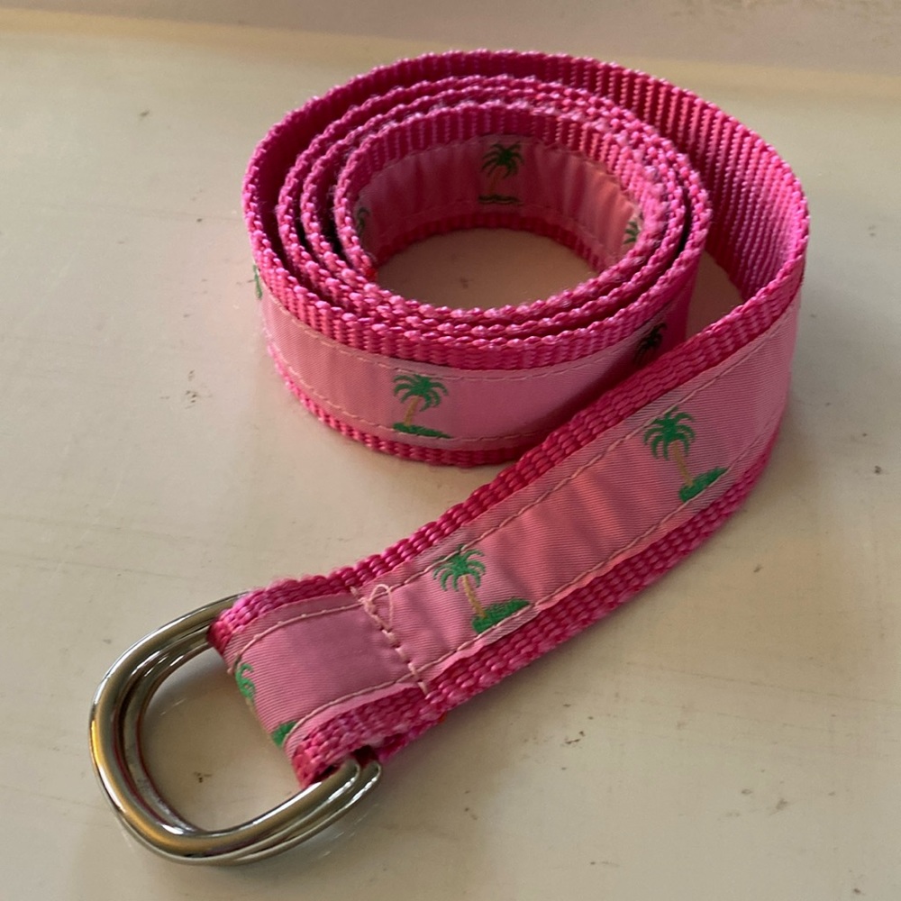 Eliza B Pink Palm Tree Belt